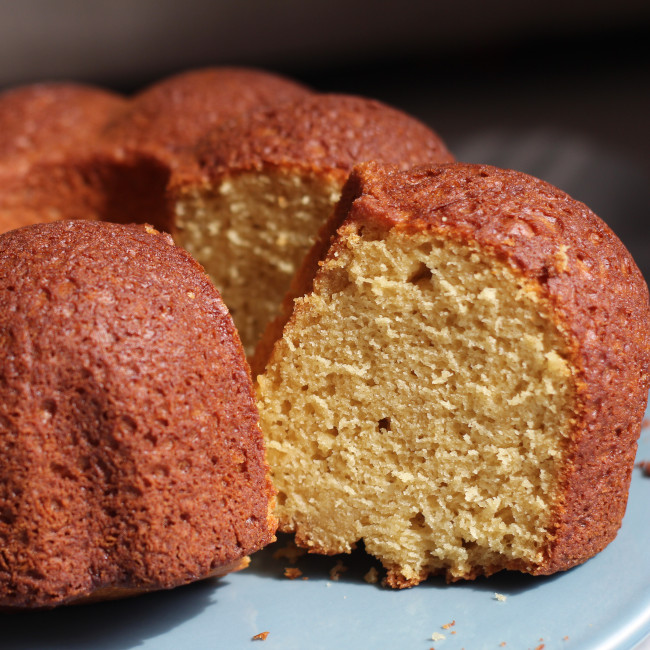 flustered brown sugar and orange cake