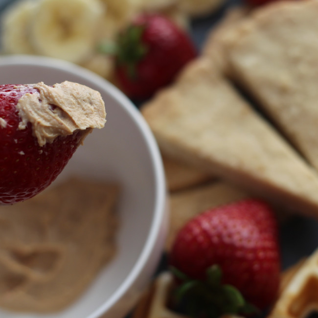 sheepish maple peanut butter yogurt dip.