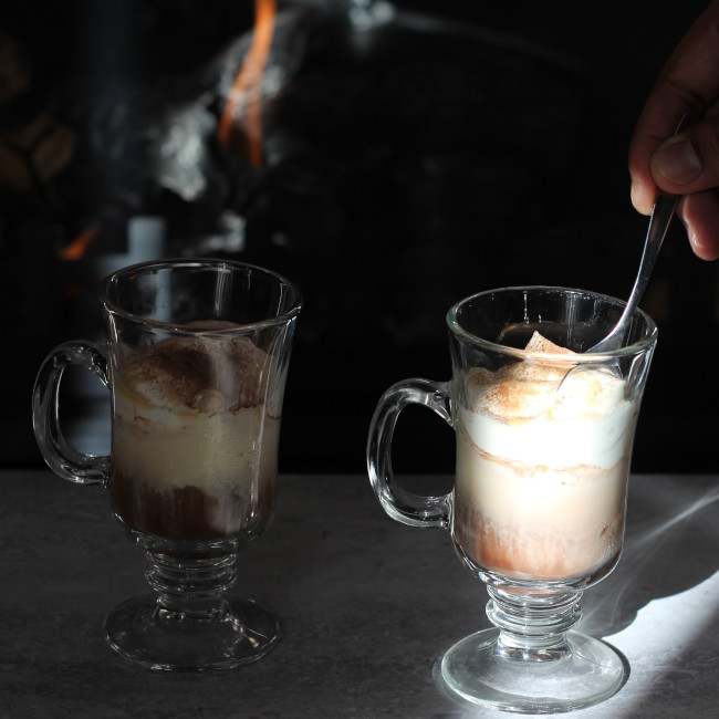 thoughtful hot chocolate affogato.