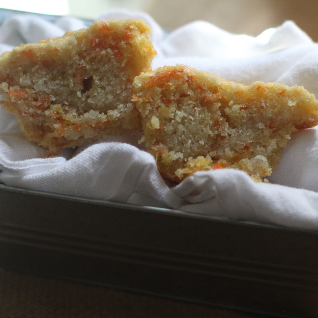 tired gingery maple and carrot muffins.