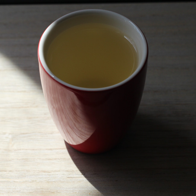 uneasy hot ginger tea.